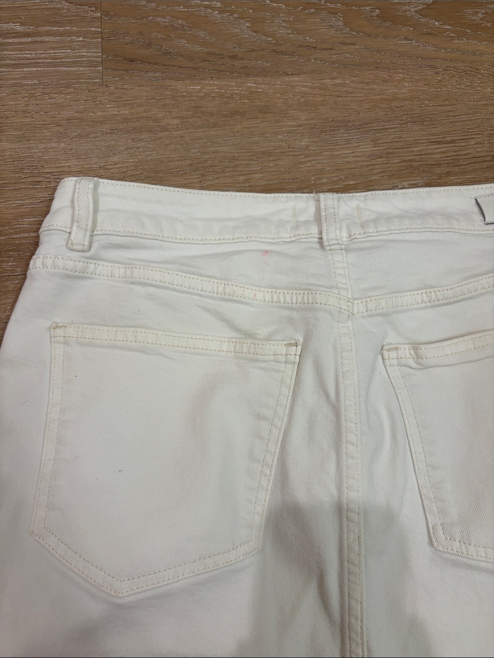 DL1961 White Denim Skirt with Front Button Detail - Picture 6 of 6